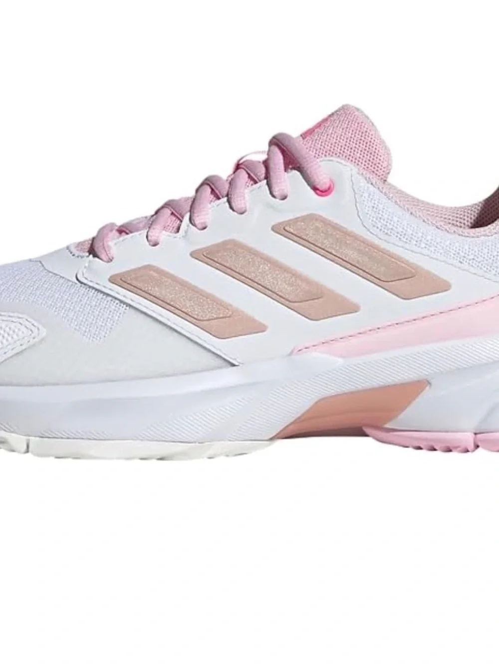 adidas Women's Pink and White Athletic Sneakers- Courtjam3
